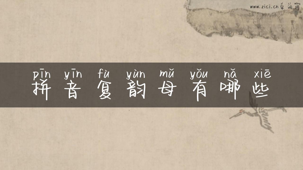拼音复韵母有哪些