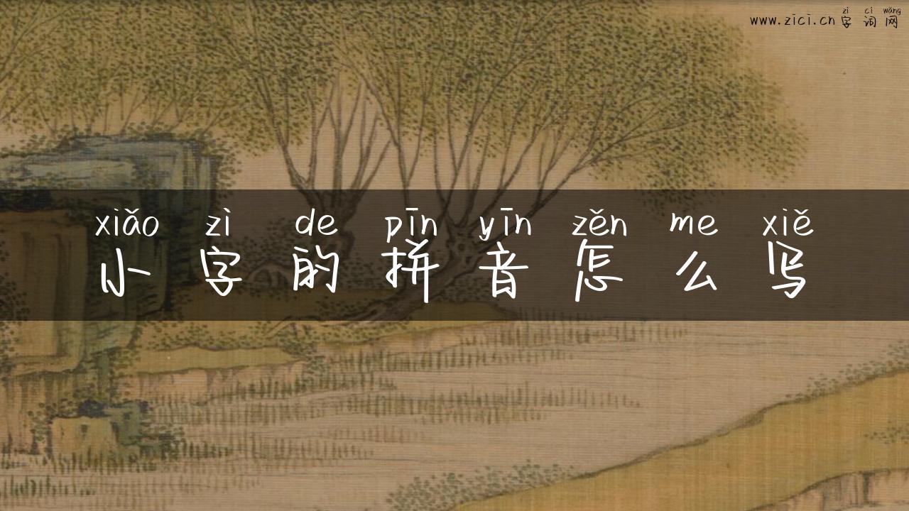 小字的拼音怎么写
