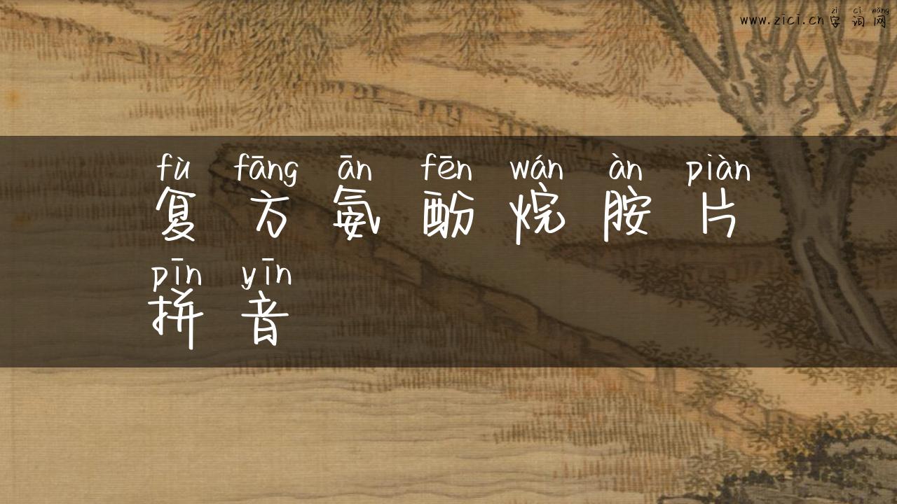 复方氨酚烷胺片拼音