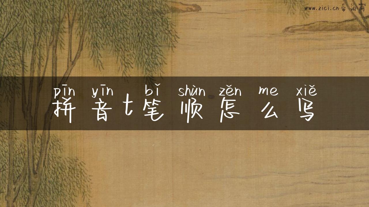 拼音t笔顺怎么写