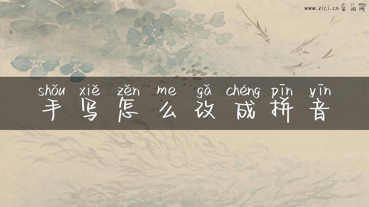手写怎么改成拼音