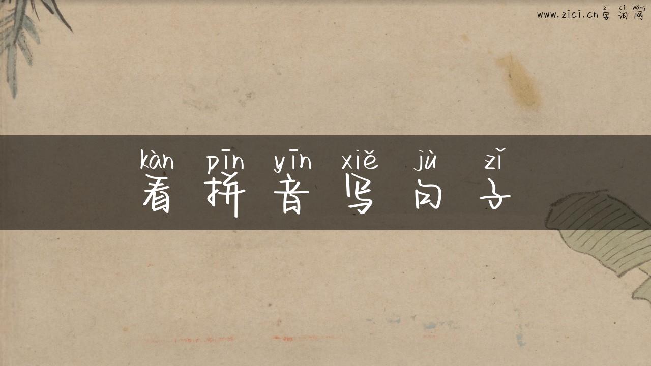 看拼音写句子
