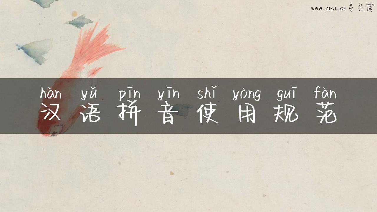 汉语拼音使用规范