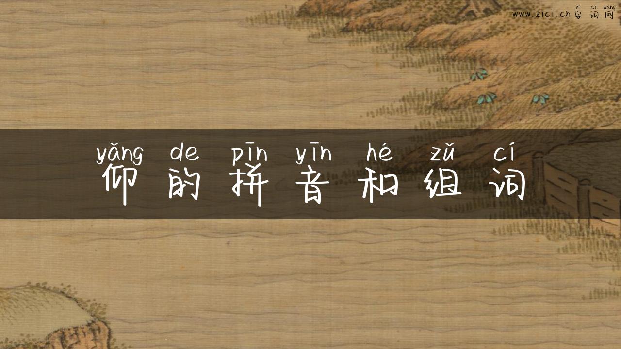 仰的拼音和组词