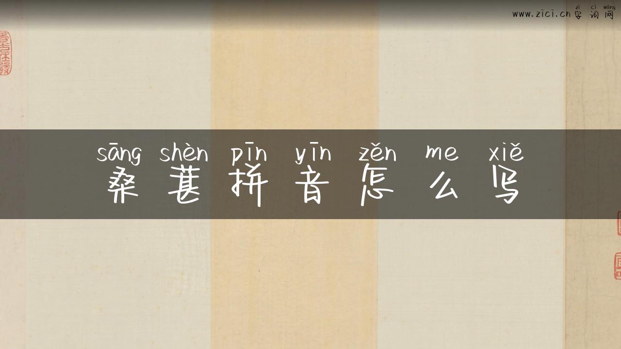 桑葚拼音怎么写