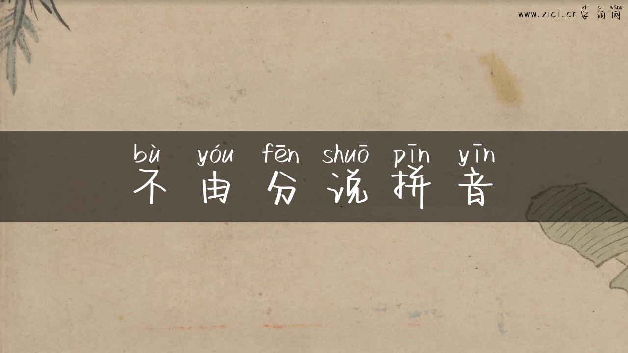 不由分说拼音