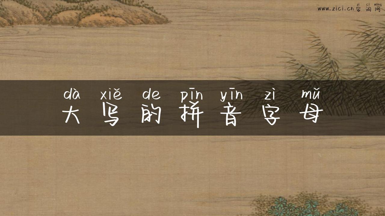大写的拼音字母