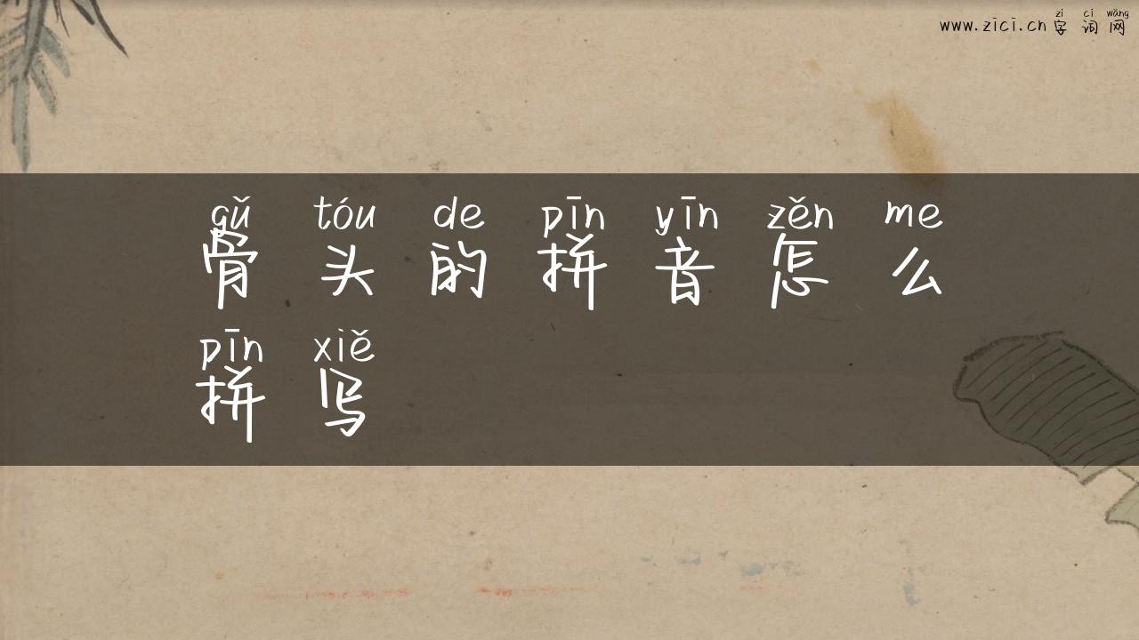 骨头的拼音怎么拼写
