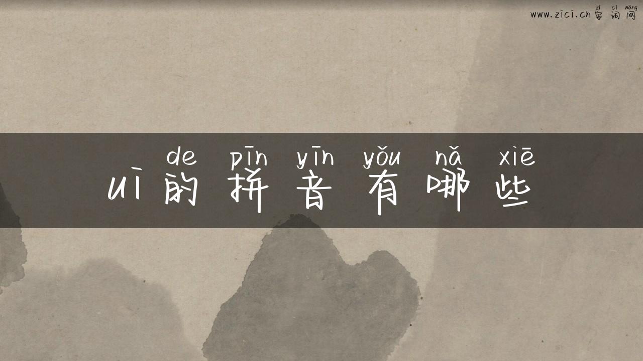 ui的拼音有哪些