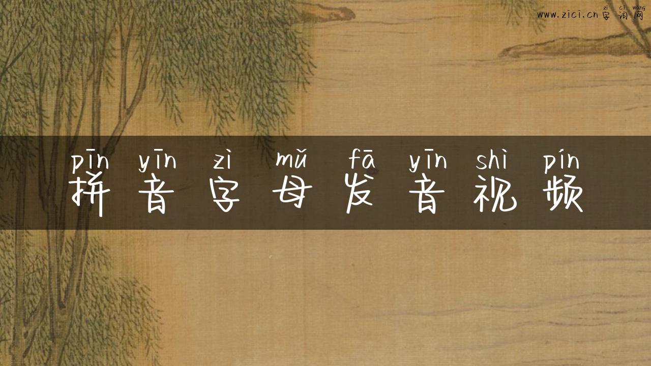 拼音字母发音视频