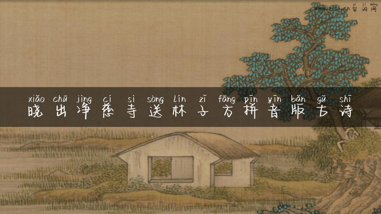 晓出净慈寺送林子方拼音版古诗