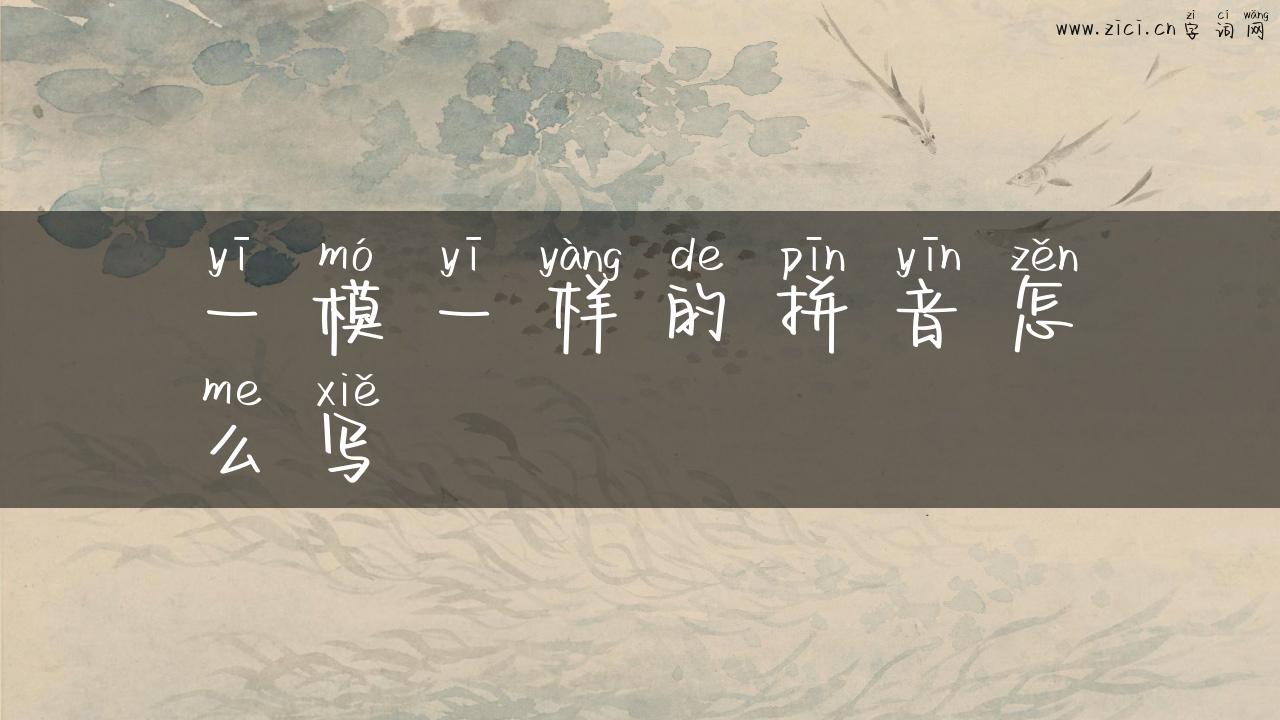一模一样的拼音怎么写