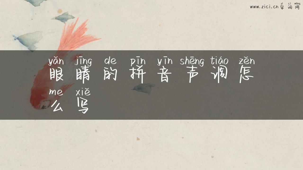 眼睛的拼音声调怎么写