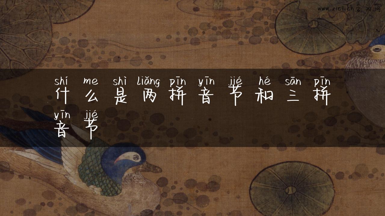 什么是两拼音节和三拼音节