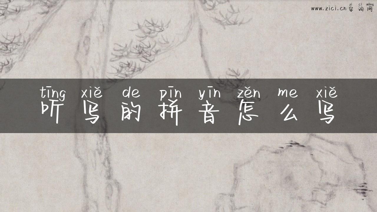 听写的拼音怎么写