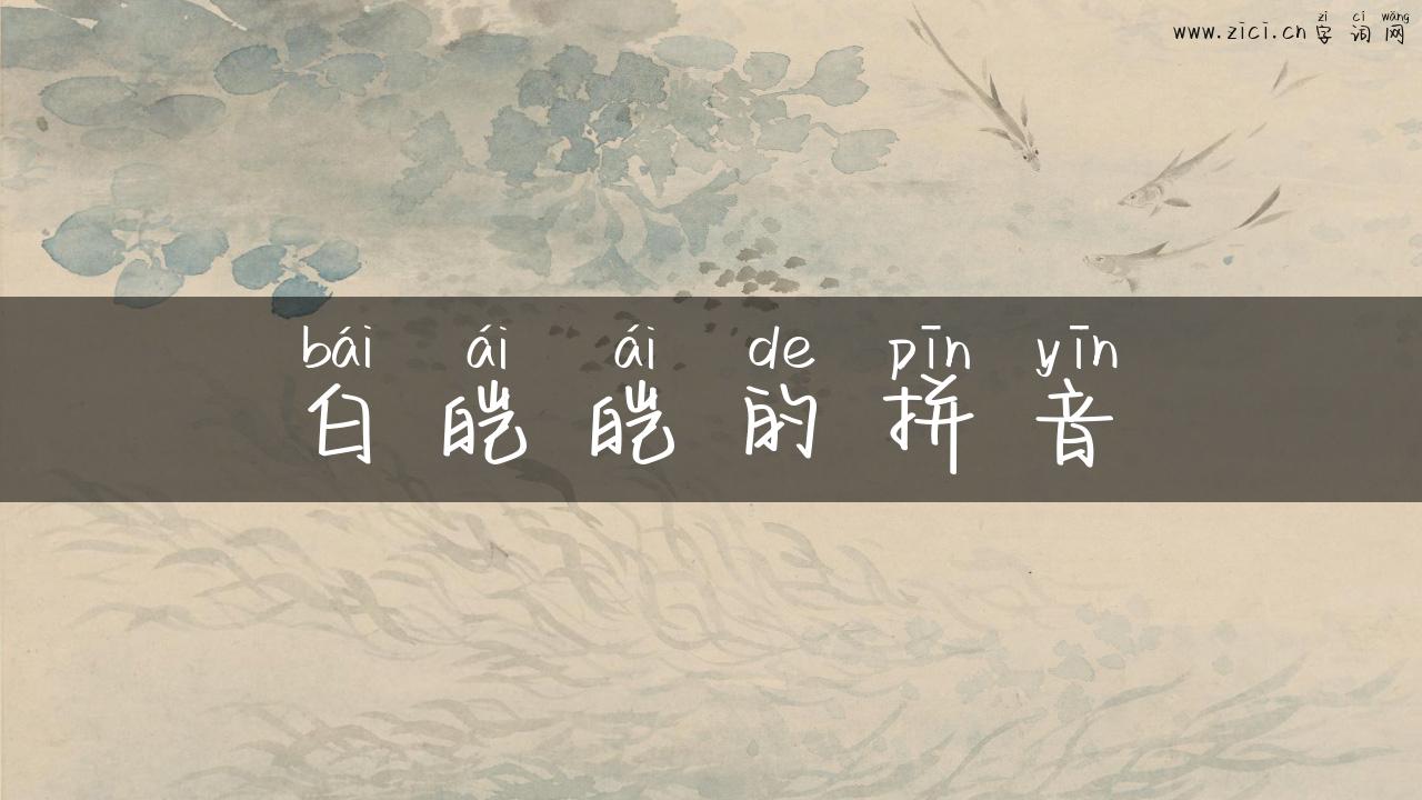 白皑皑的拼音