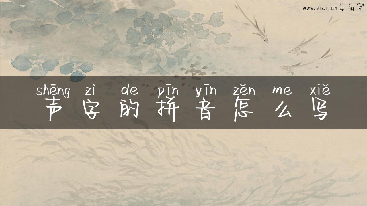 声字的拼音怎么写