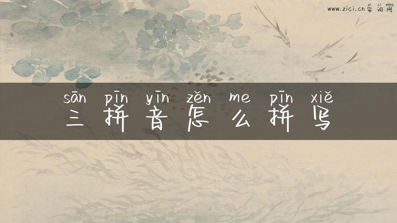 三拼音怎么拼写