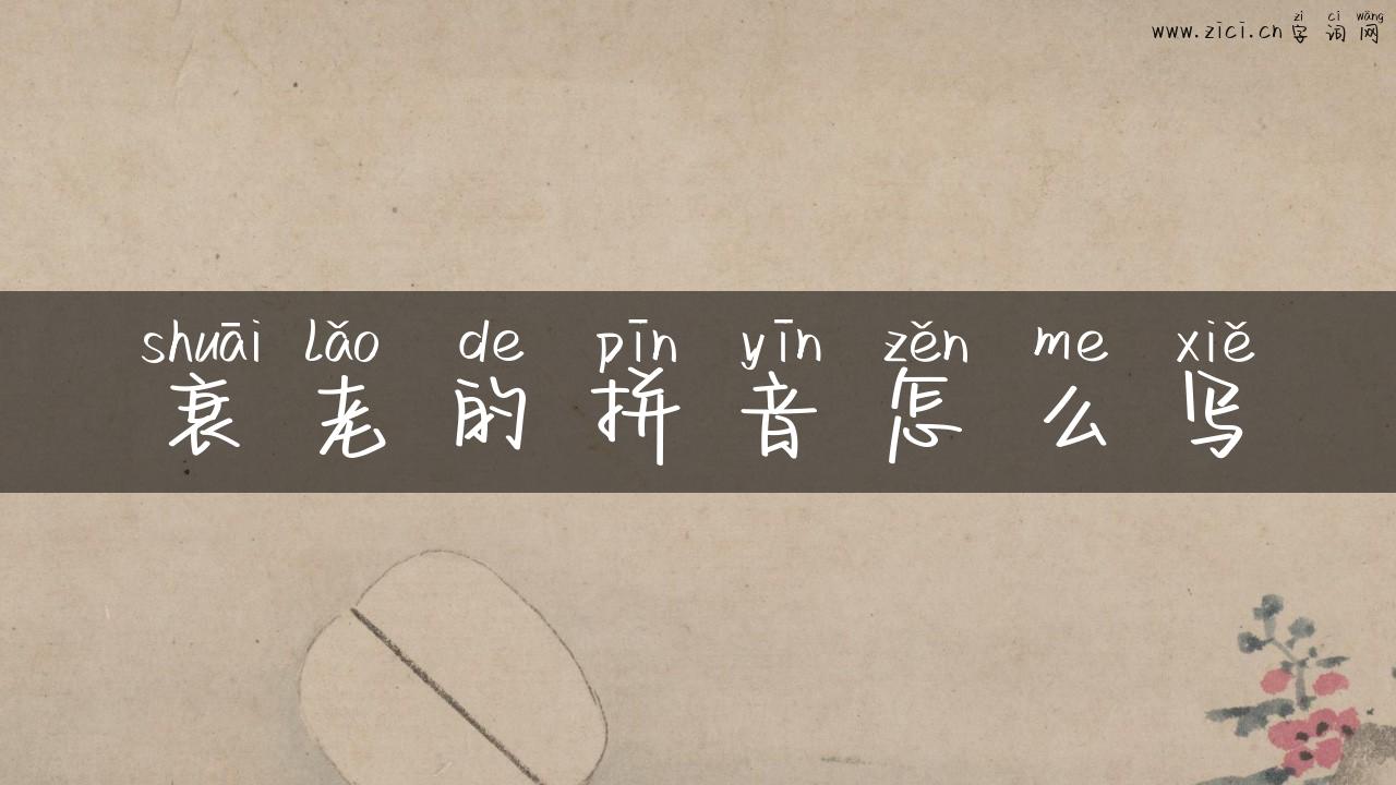 衰老的拼音怎么写