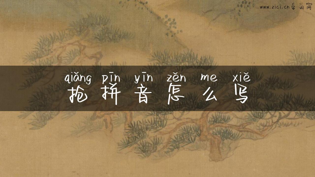 抢拼音怎么写