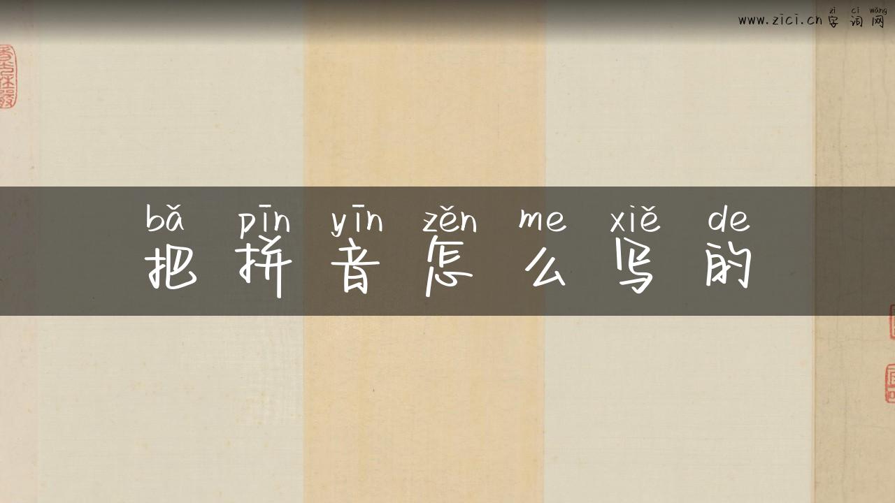 把拼音怎么写的