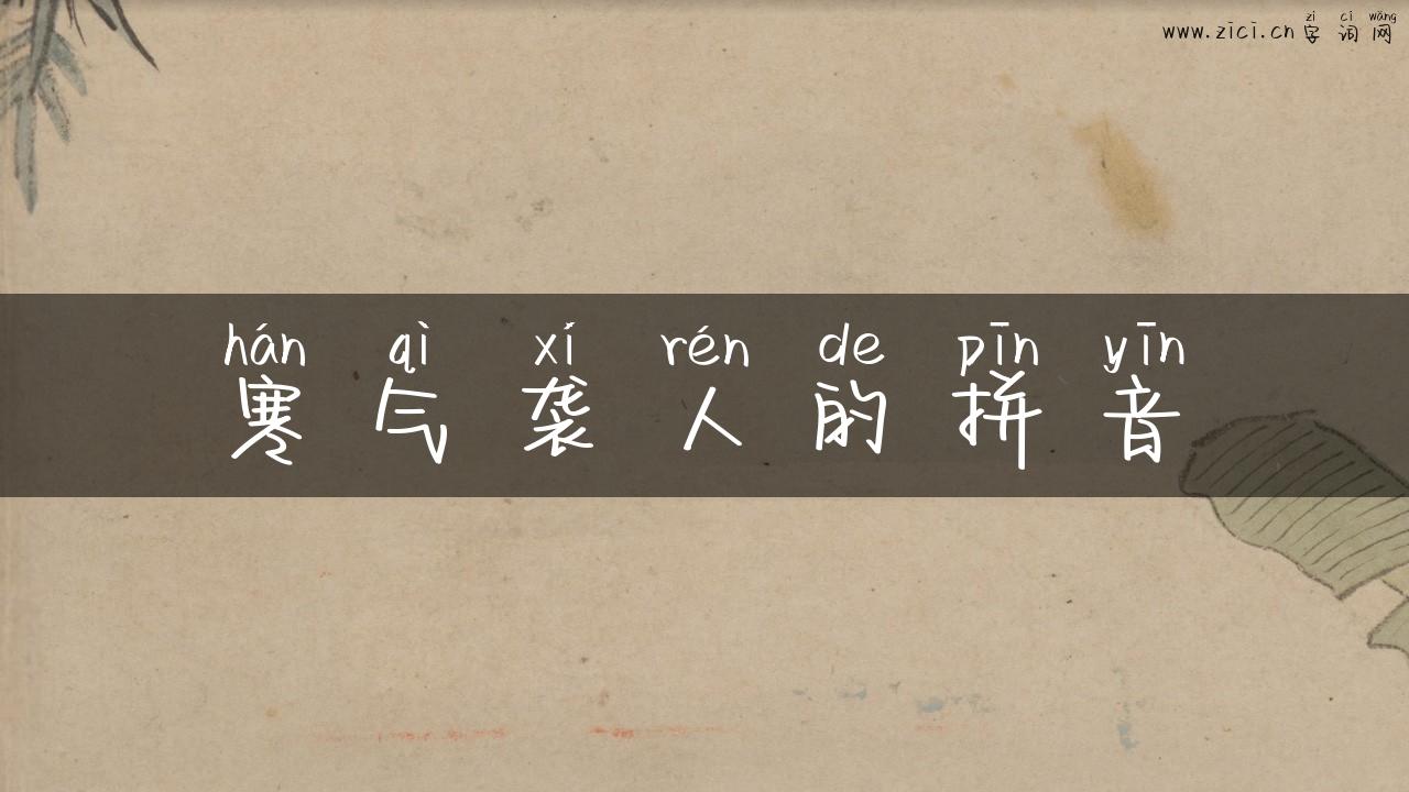 寒气袭人的拼音