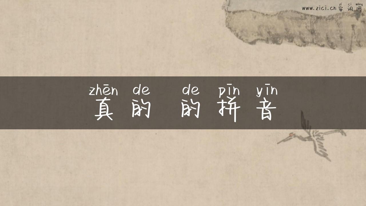 真的 的拼音