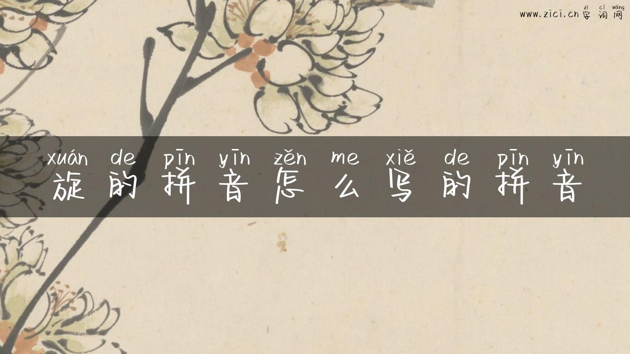 旋的拼音怎么写的拼音