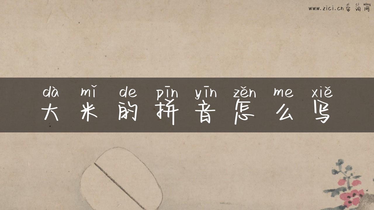 大米的拼音怎么写