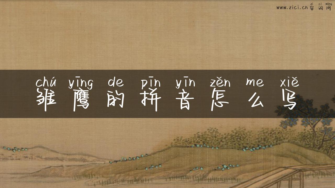 雏鹰的拼音怎么写