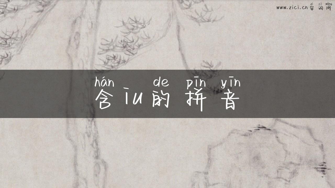 含iu的拼音