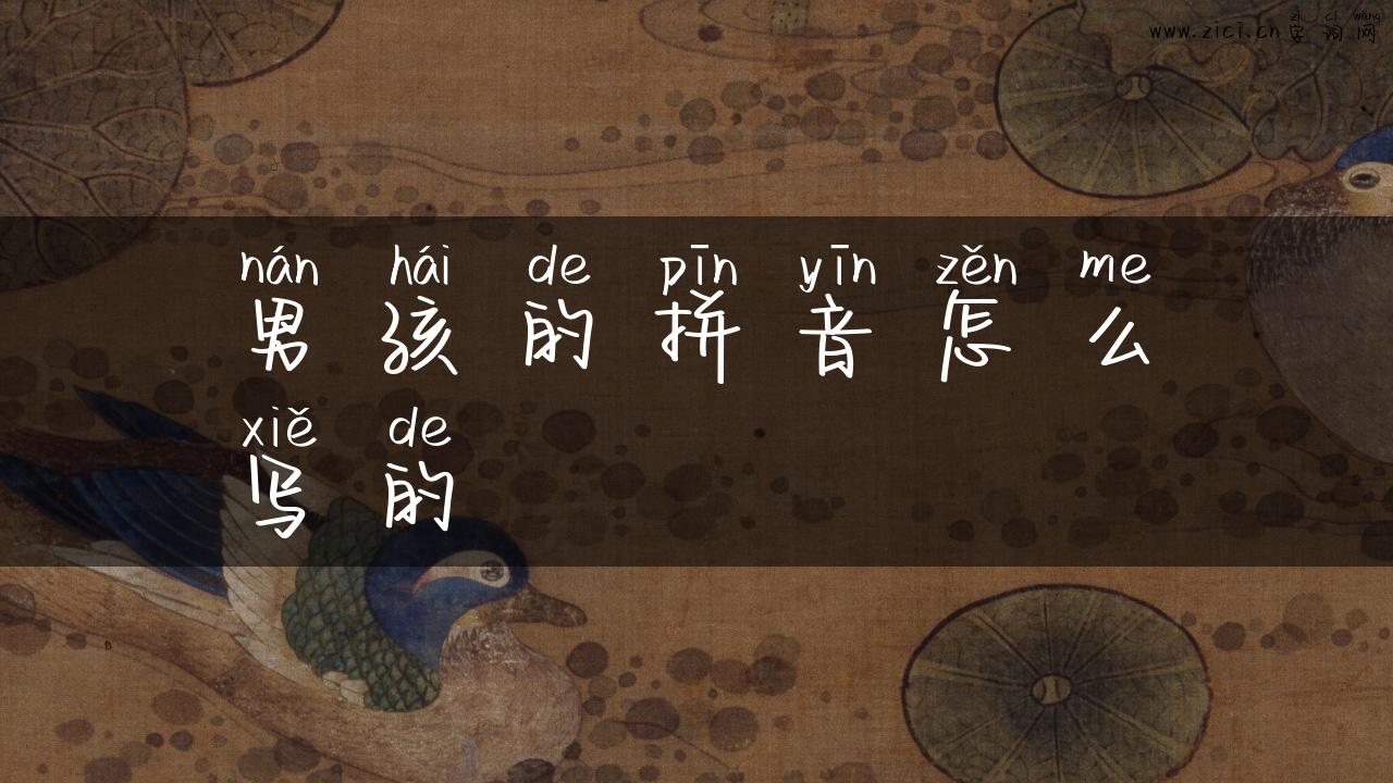 男孩的拼音怎么写的