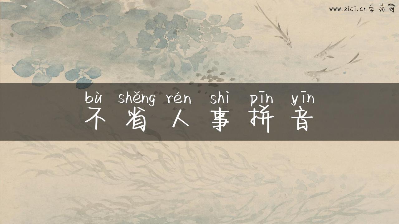 不省人事拼音