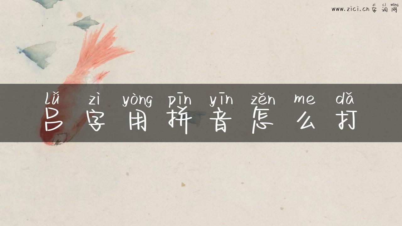 吕字用拼音怎么打