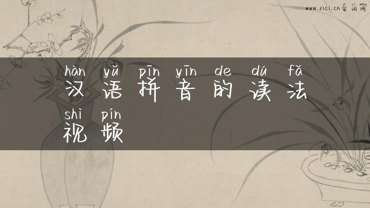 汉语拼音的读法视频