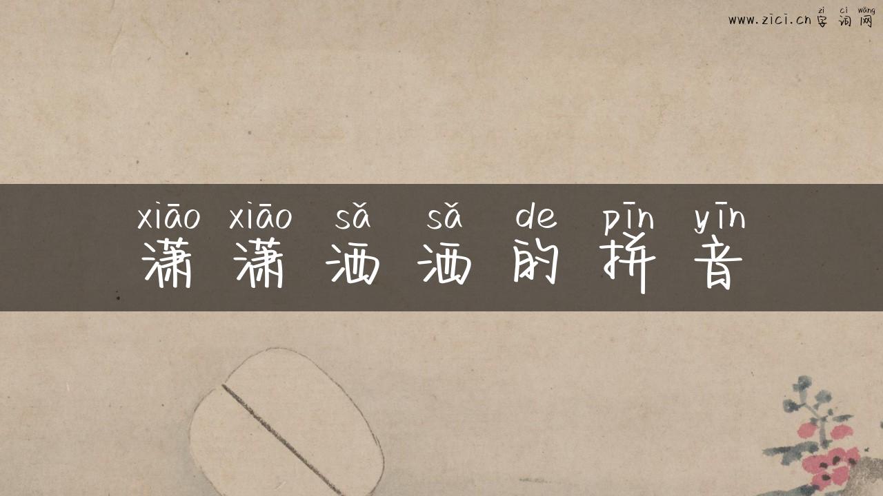 潇潇洒洒的拼音