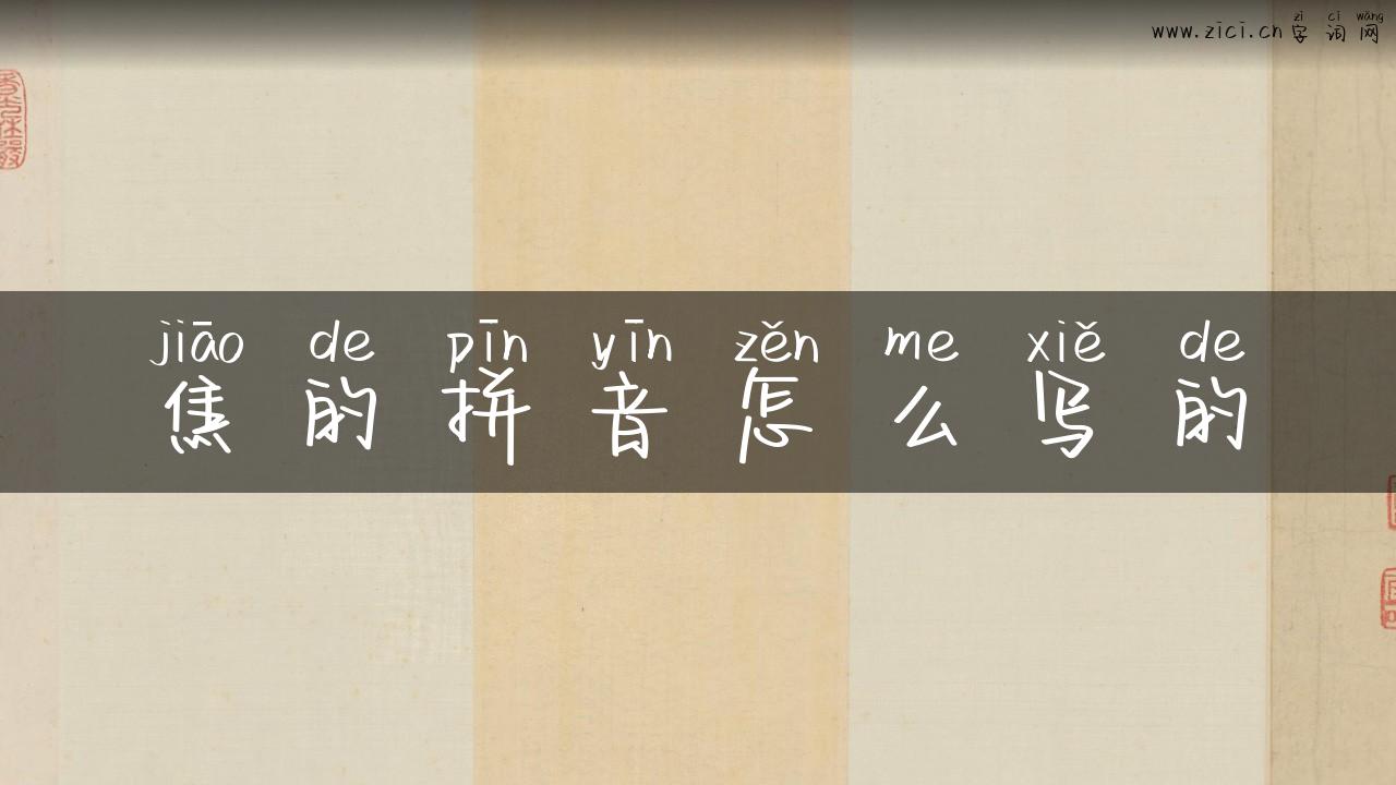 焦的拼音怎么写的
