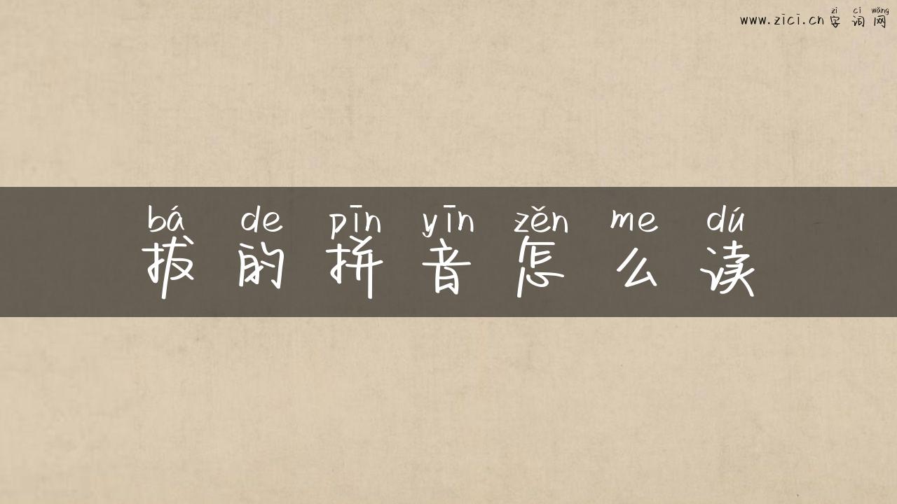 拔的拼音怎么读