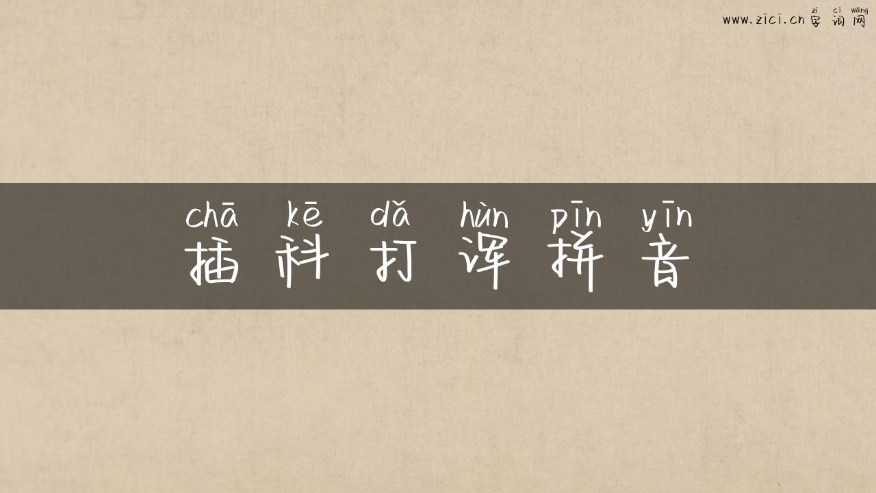 插科打诨拼音