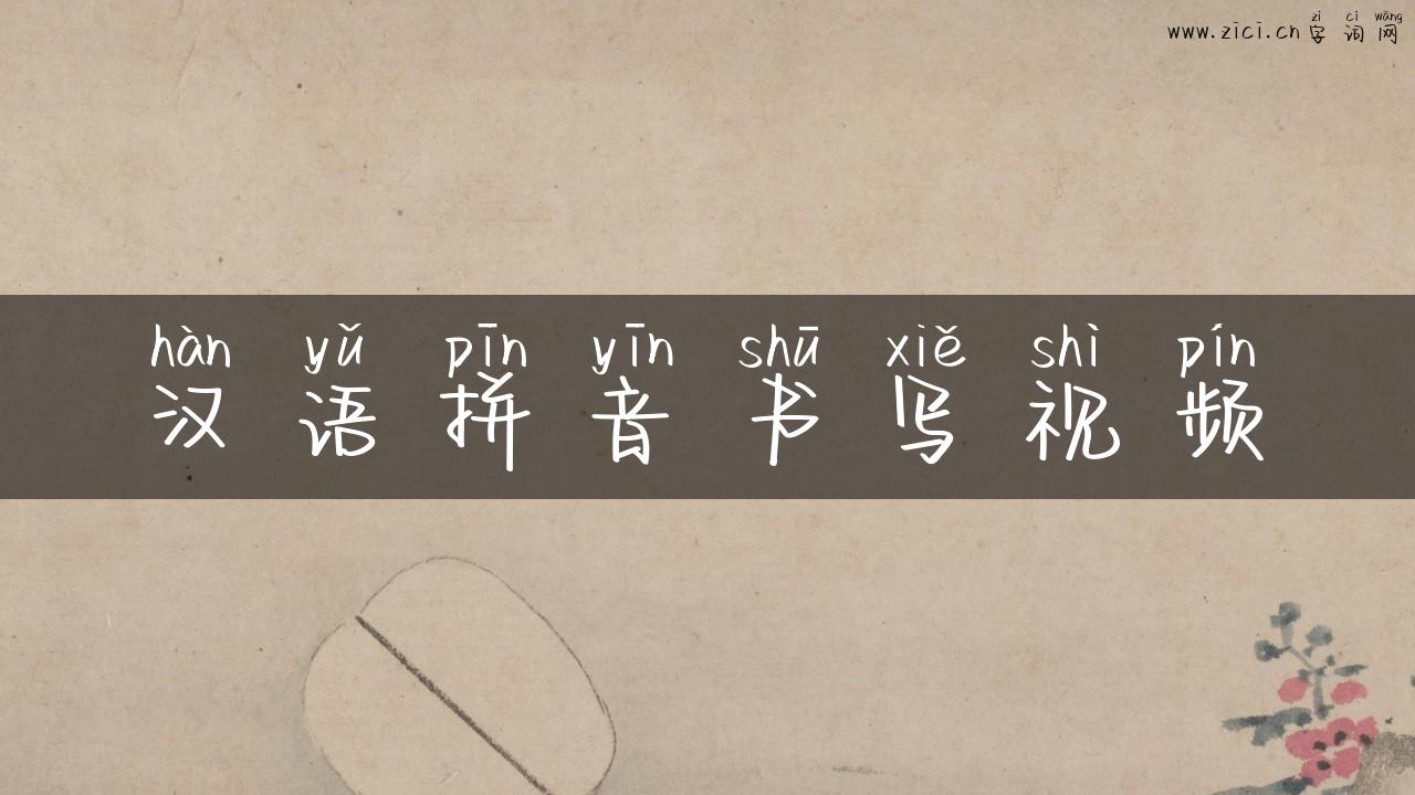 汉语拼音书写视频