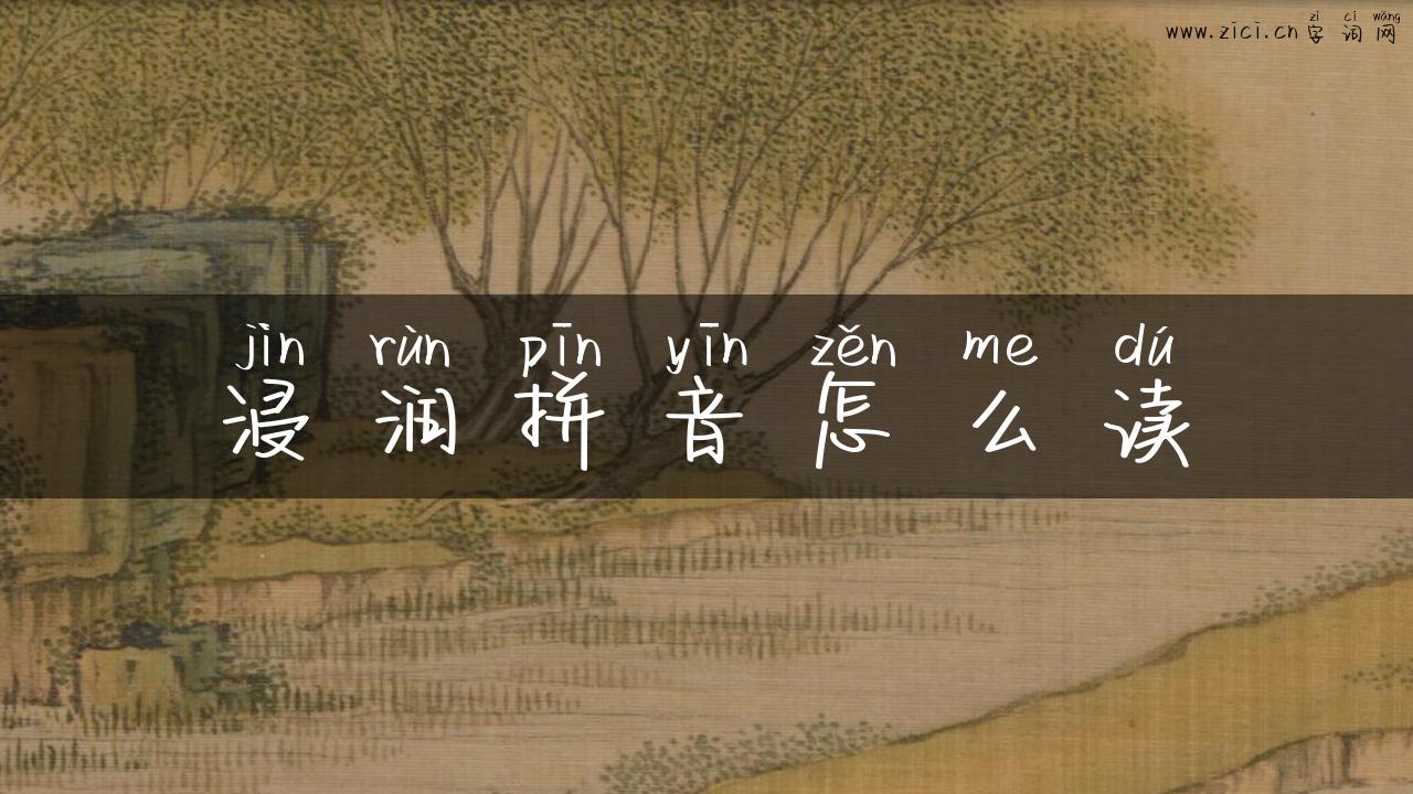 浸润拼音怎么读