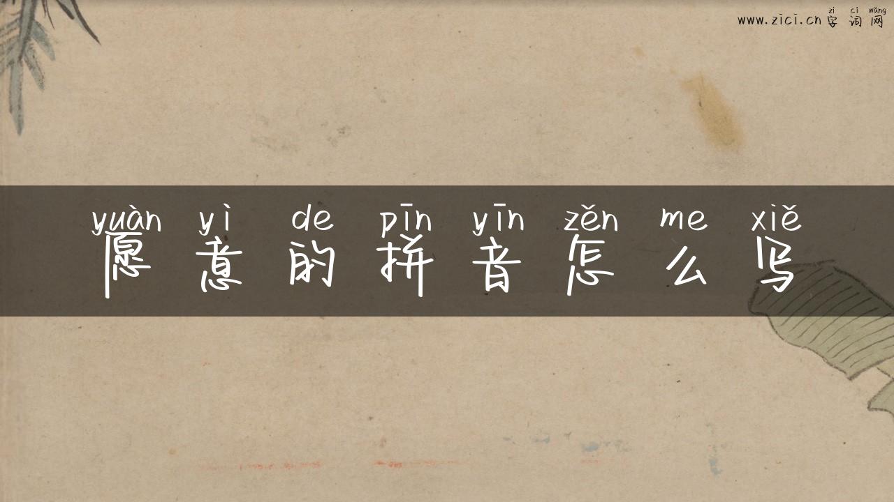 愿意的拼音怎么写