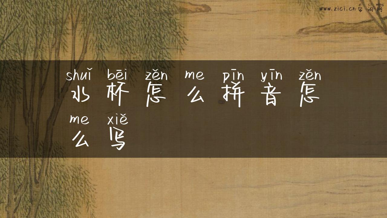 水杯怎么拼音怎么写