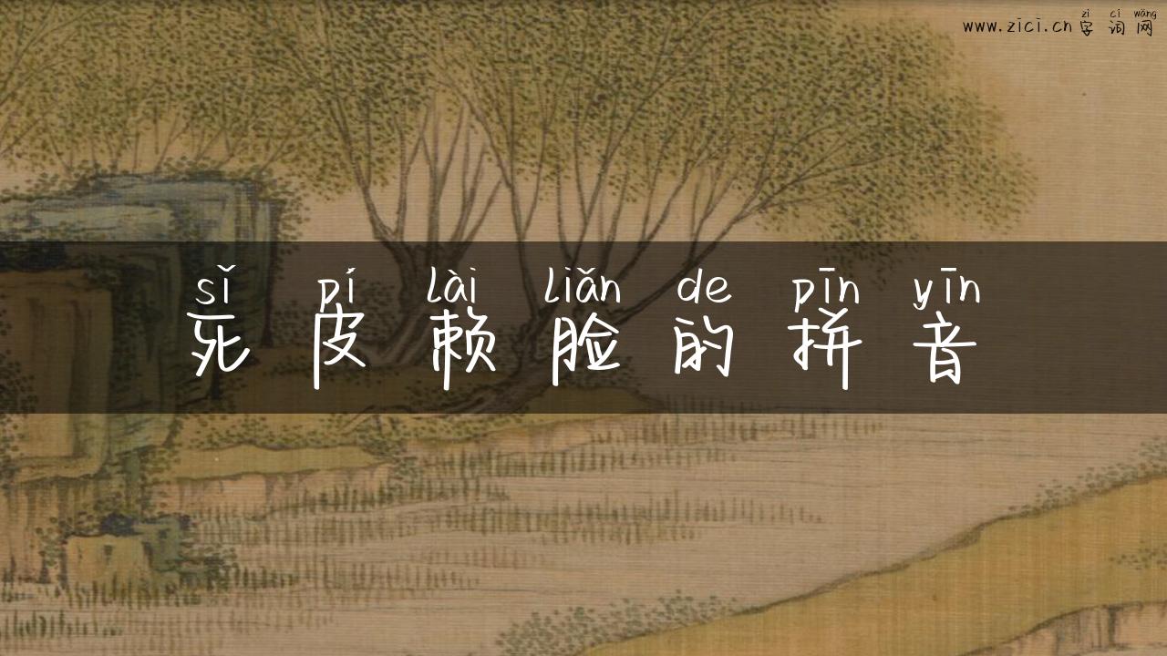 死皮赖脸的拼音