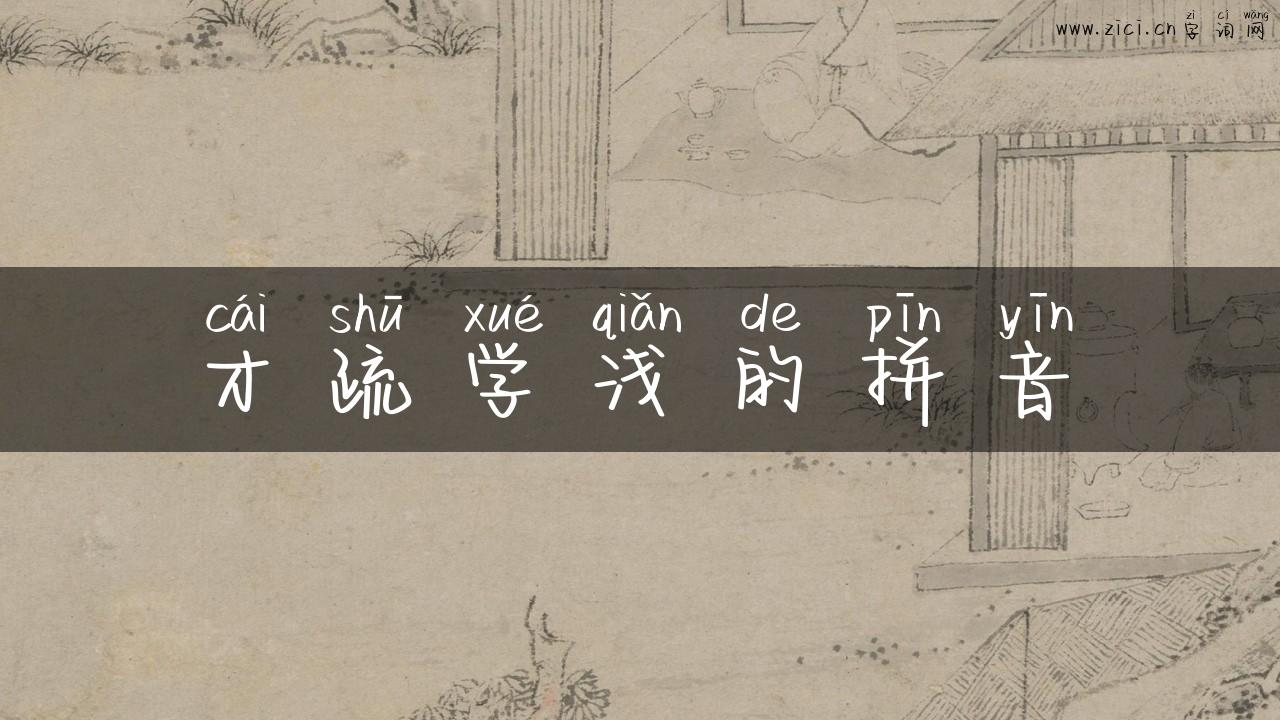 才疏学浅的拼音
