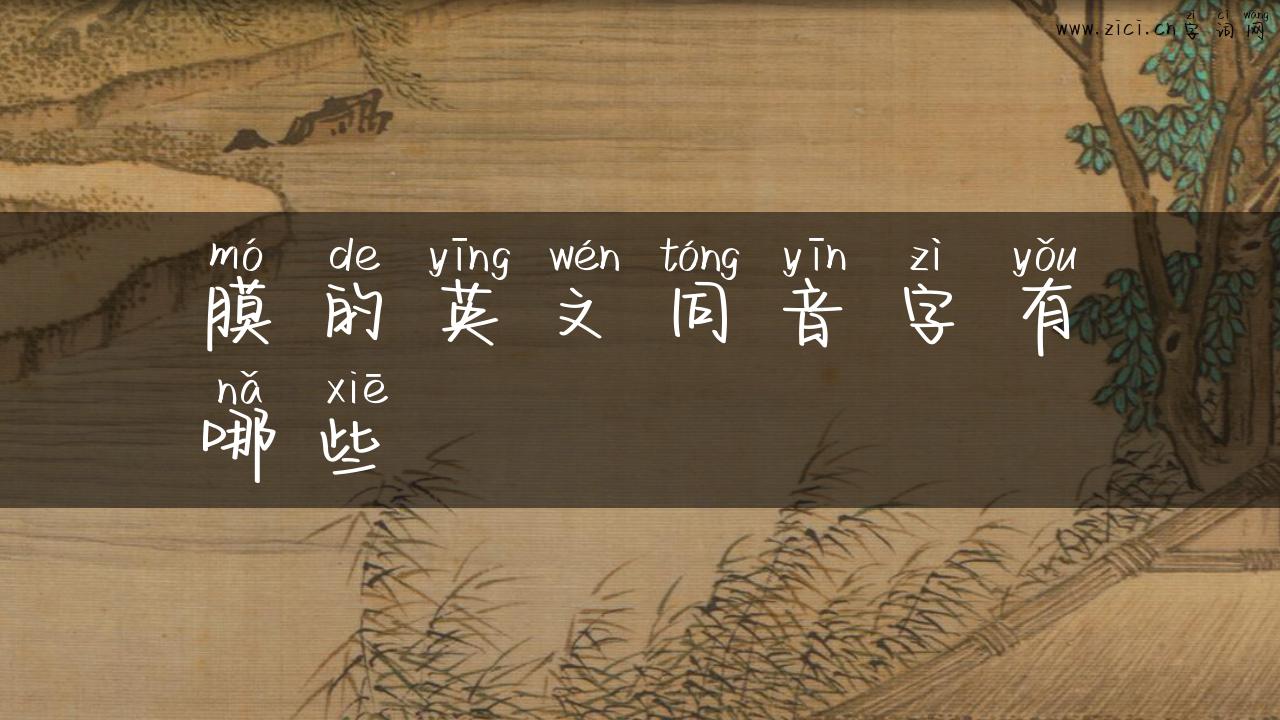 膜的英文同音字有哪些
