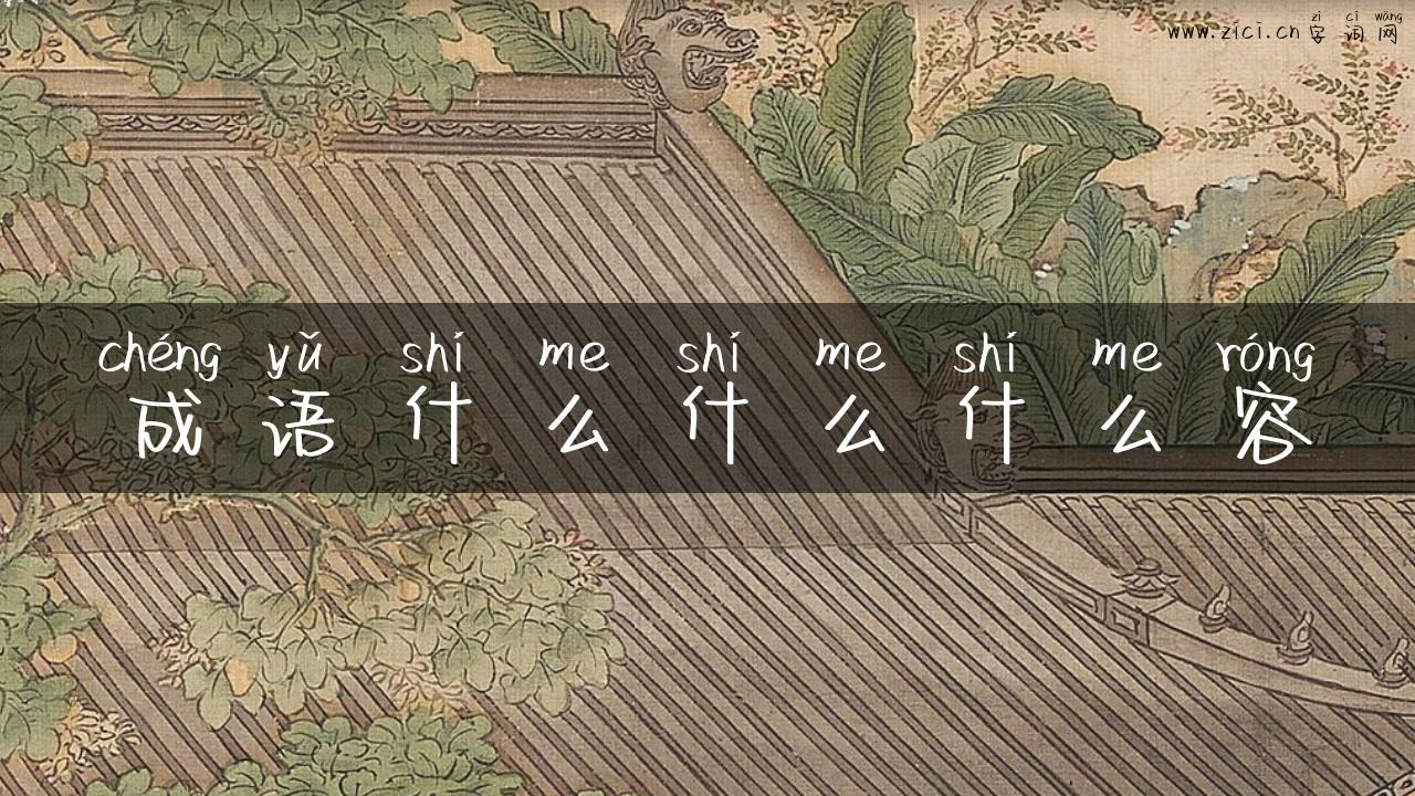 成语什么什么什么容
