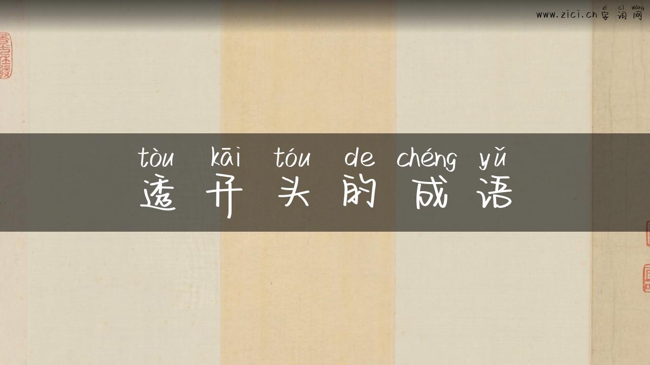 透开头的成语
