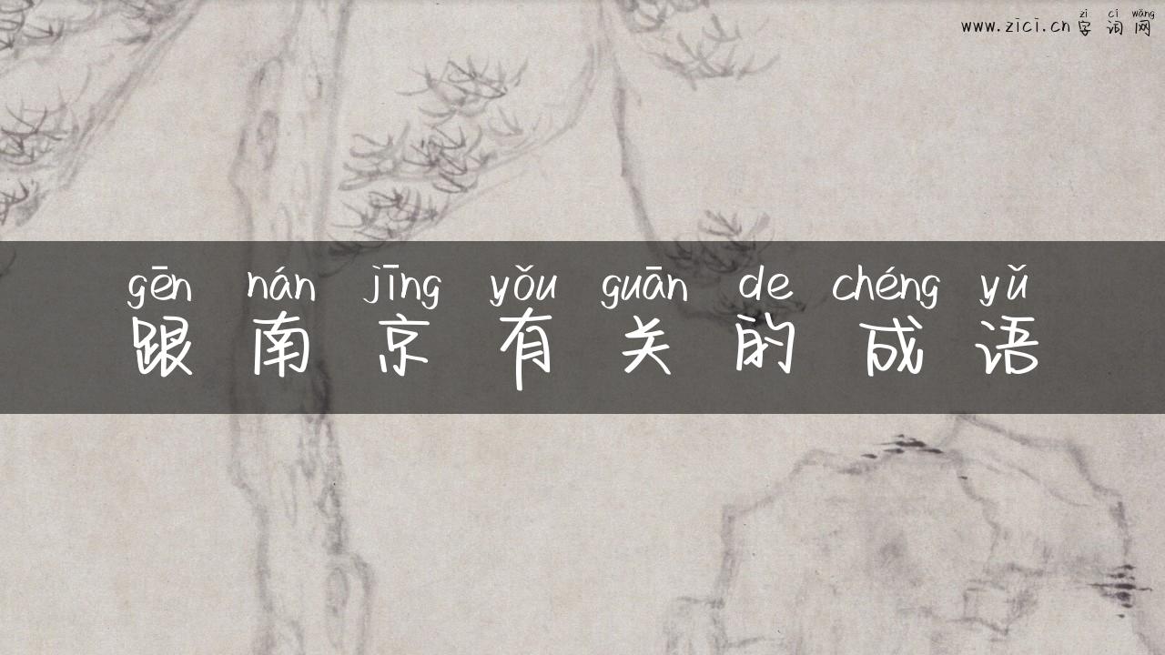 跟南京有关的成语