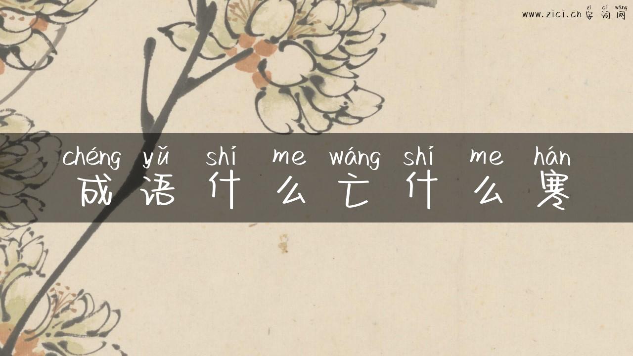 成语什么亡什么寒
